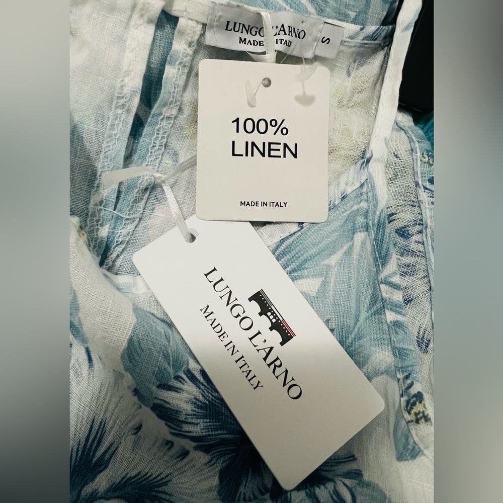 Lungo L’Arno Italian linen dress tunic size M - Picture 4 of 5